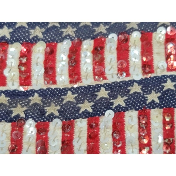 Vtg Custom USA Sequin Embroidered Shorts - Picture 6 of 12